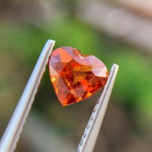 Hear Shaped Spessartite Garnet